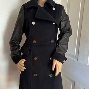 Club Monaco Wool and Lambskin Coat